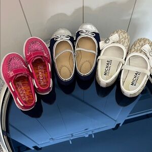 Lot of Michael Kors, Janie and Jack & Sperry toddler shoes Size 5! Adorable 🩷🤎💙
